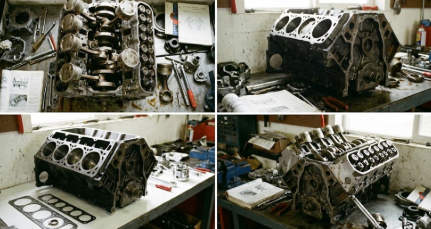 bloc moteur de voiture