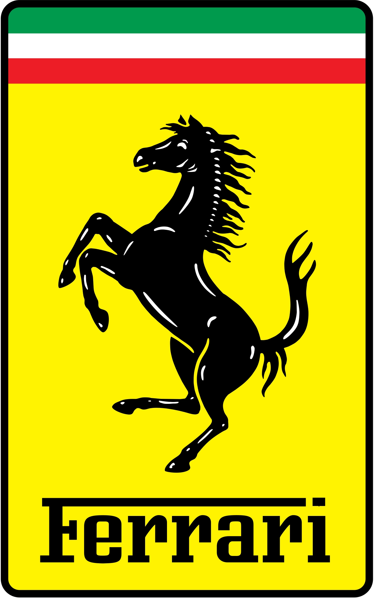 Glace porte battante gauche Ferrari